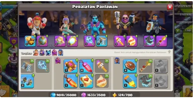 COC258 TH13 Semi Max Anime Theme BK58 AQ61 Minion Prince44 Warden32 Champ16 Spiky Ball Fireball Magic Mirror Meteor Staff 5 Builders 1501 Gems